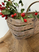 Load image into Gallery viewer, French Vintage Wooden Slatted Basket
