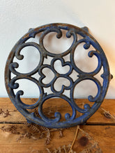 Load image into Gallery viewer, Dark Blue French Cast Iron Trivet
