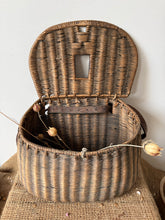 Load image into Gallery viewer, French Vintage Wicker Fishing Creel
