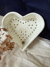 Load image into Gallery viewer, French Vintage Ironstone Heart Faisselle

