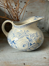 Load image into Gallery viewer, French Gentle Blue Sarreguimes Jardiniere Jug
