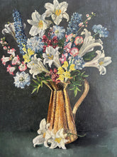 Load image into Gallery viewer, Stunning Vintage Floral Oil Painting
