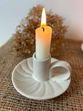 Load image into Gallery viewer, Neutral Scallop Shaped Wee Willie Candle Holder
