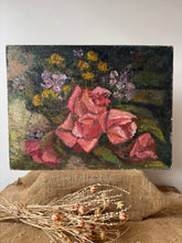 Load image into Gallery viewer, Stunning Vintage Floral Oil Painting
