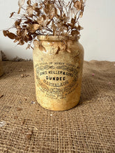 Load image into Gallery viewer, Heavily Stained Crazed Keiller Marmalade Jar
