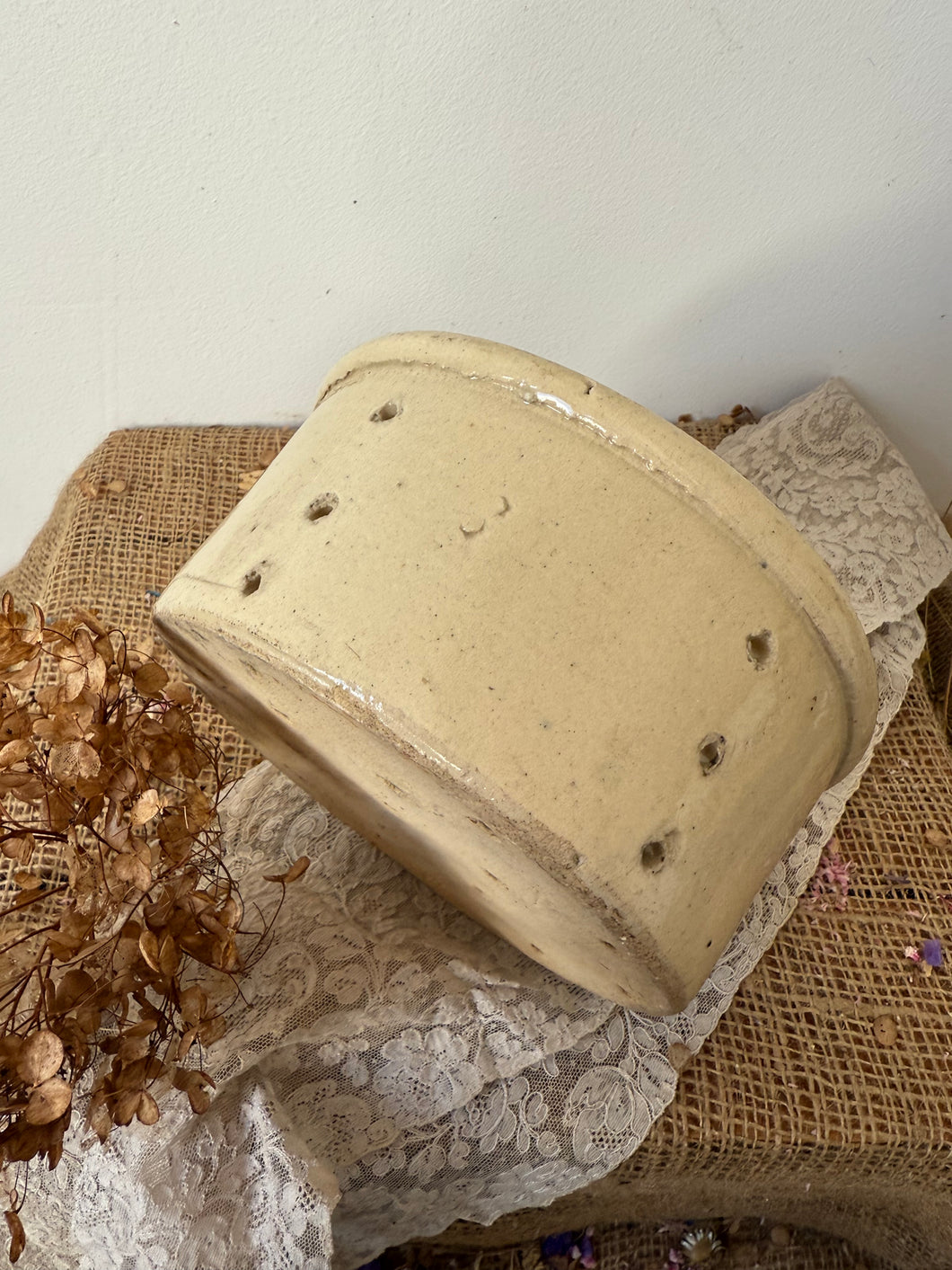Wide French Stoneware Faisselle