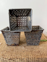 Load image into Gallery viewer, French Square Vintage Metal Faisselle
