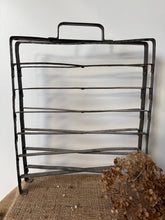 Load image into Gallery viewer, French Vintage Folding Metal Plate Rack
