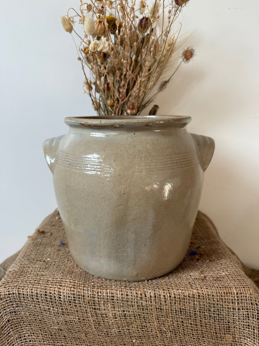Large Neutral with Grey Tones Confit Pot
