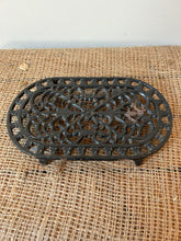 Load image into Gallery viewer, Black Cast Iron Vintage Trivet
