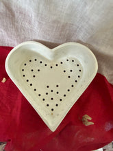 Load image into Gallery viewer, French Vintage Ironstone Heart Faisselle
