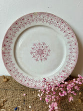 Load image into Gallery viewer, Pretty French Pink and White Ironstone Plate
