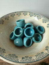 Load image into Gallery viewer, Turquoise Blue Vintage Escargot Pots
