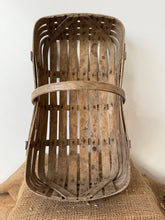 Load image into Gallery viewer, French Vintage Wooden Slatted Basket
