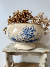 Load image into Gallery viewer, Large French Blue Transferware Soupiere
