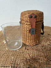 Load image into Gallery viewer, French Wicker And Vichy Glass Pilgrimage Carrier
