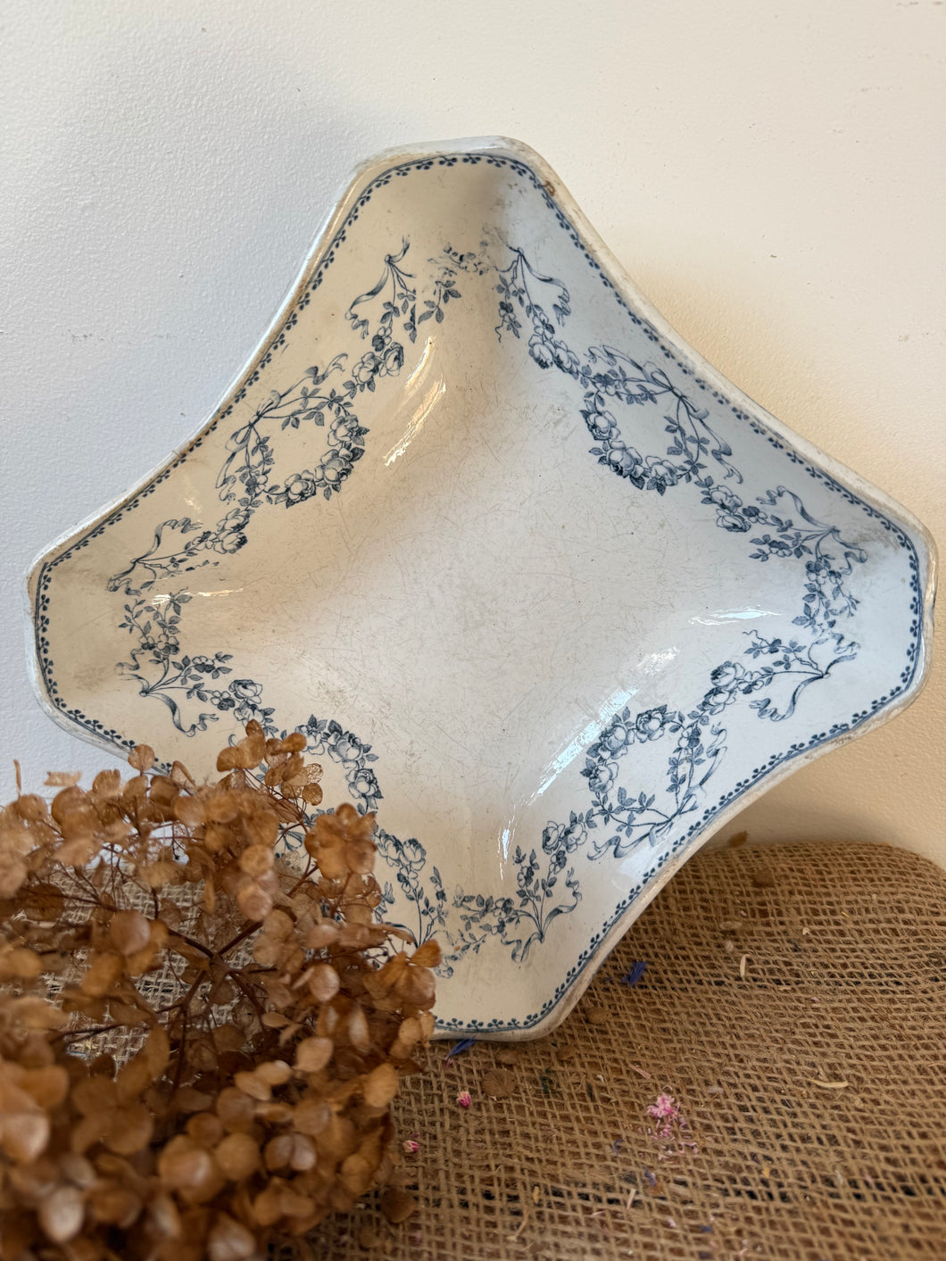 French Square Ironstone Dish