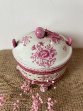 Load image into Gallery viewer, Pretty Pink Lidded Ironstone Pot
