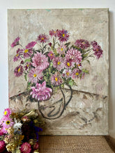 Load image into Gallery viewer, Stunning Michaelmas Daisy Oil on Canvas
