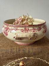 Load image into Gallery viewer, Pink Choisy de Roi Ironstone Rose Soupiere

