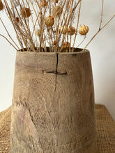 Load image into Gallery viewer, Textured Vintage Handmade Wooden Pot
