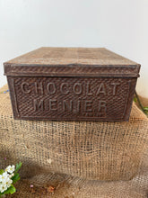 Load image into Gallery viewer, French Rustic Vintage Chocolat Menier Tin
