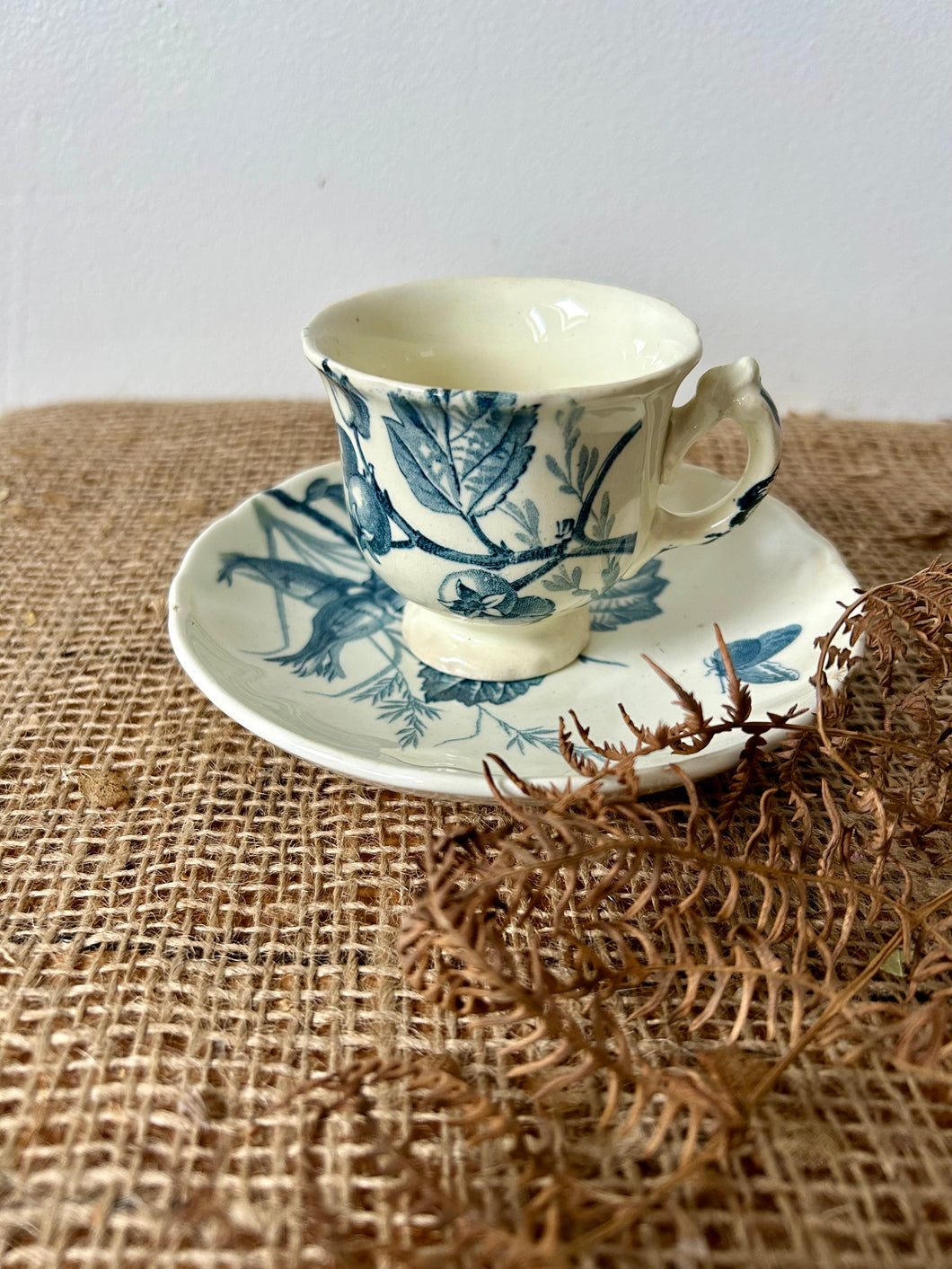 Cute French Ironstone Cup and Saucer