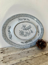 Load image into Gallery viewer, Grey Ironstone Oval Raised Platter
