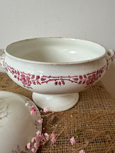 Load image into Gallery viewer, Lovely French Pink and White Vintage Soupiere
