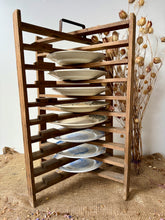 Load image into Gallery viewer, French Vintage Wooden Plate Rack
