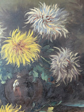 Load image into Gallery viewer, Beautiful Dahlia Vintage Oil on Canvas
