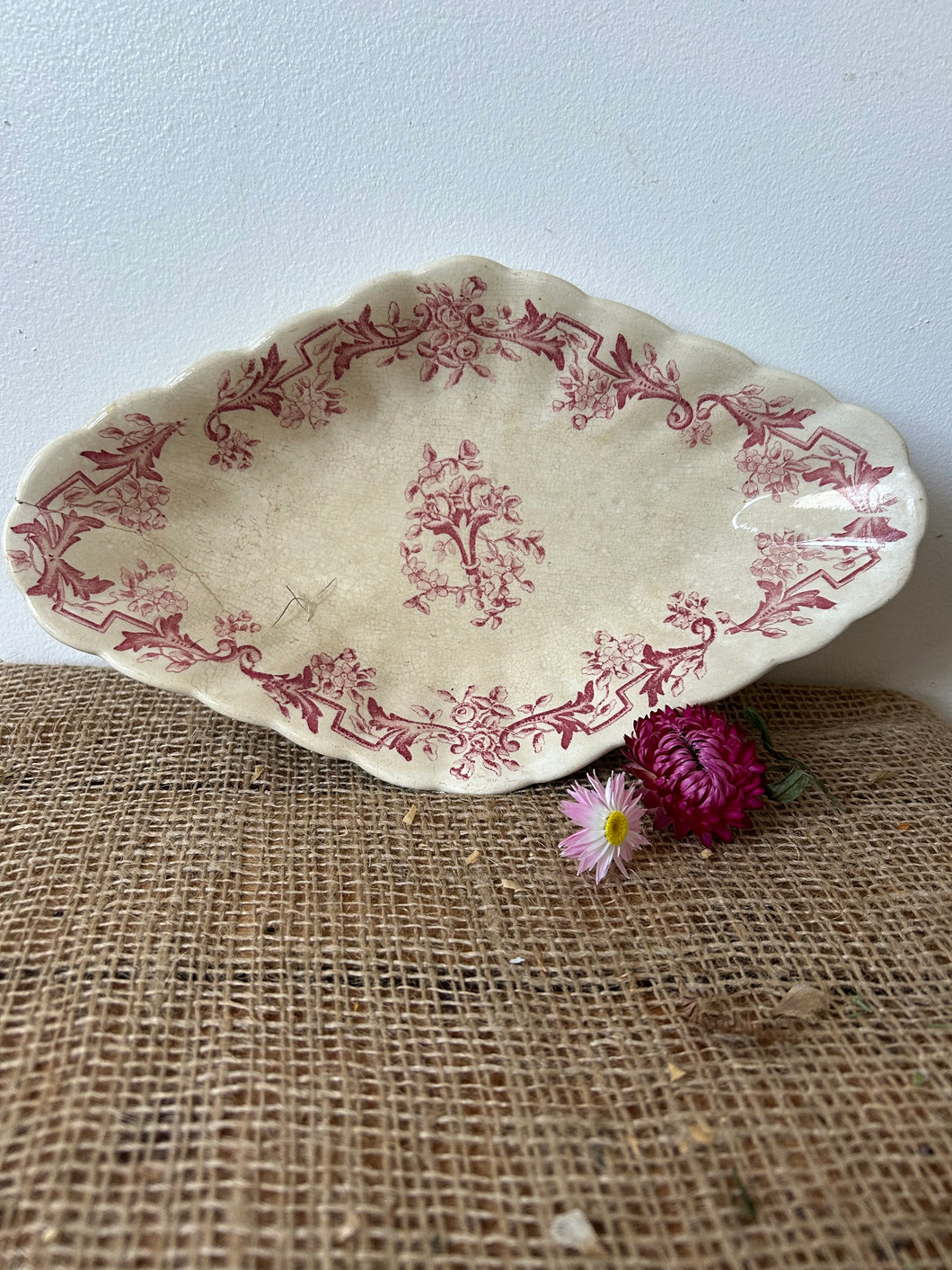 Vintage French Buttery Ravier Dish