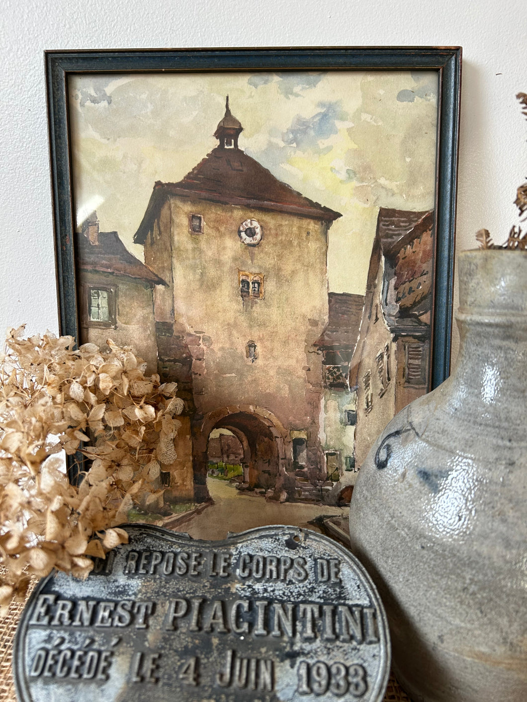 Framed French Vintage Artwork