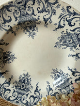 Load image into Gallery viewer, French Dark Blue Transferware Plate
