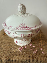Load image into Gallery viewer, Lovely French Pink and White Vintage Soupiere
