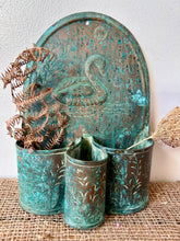 Load image into Gallery viewer, Gorgeous Copper Verdigris Spill Pot
