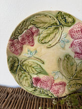 Load image into Gallery viewer, Majolica Strawberry French Plate
