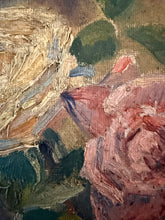 Load image into Gallery viewer, Stunning French Rose Floral Vintage Oil Painting
