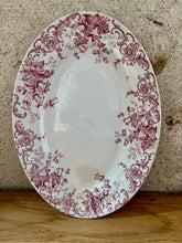 Load image into Gallery viewer, Pretty Pink Oval Ironstone Platter
