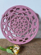 Load image into Gallery viewer, French Cast Iron Enamel Pink Trivet
