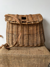Load image into Gallery viewer, French Vintage Wicker Fishing Creel
