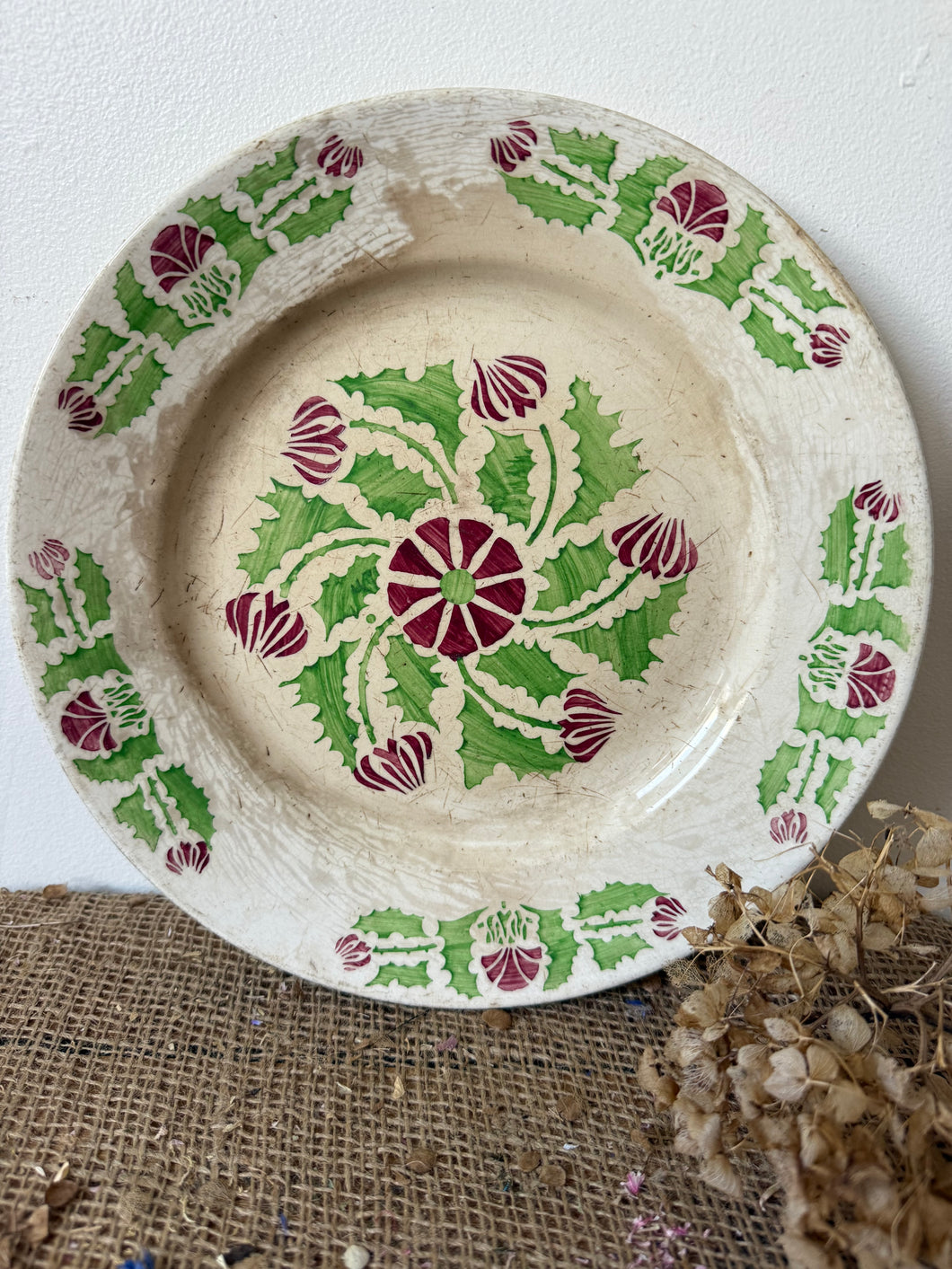 French Buttery and Crazed Pretty Plate