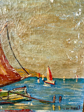 Load image into Gallery viewer, French Vintage Sailing Boat Oil on Canvas
