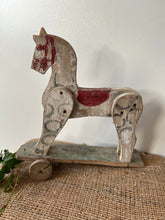 Load image into Gallery viewer, French Vintage Wooden Horse
