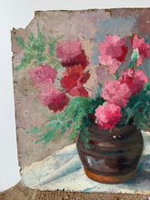 Load image into Gallery viewer, Stunning Antique French Floral Oil Painting, double sided
