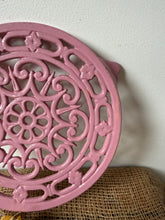 Load image into Gallery viewer, French Cast Iron Enamel Pink Trivet
