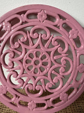Load image into Gallery viewer, French Cast Iron Enamel Pink Trivet
