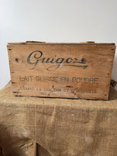 Load image into Gallery viewer, French Guignoz Vintage Wooden Crate
