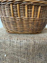 Load image into Gallery viewer, Vintage Miniature French  Wicker Champagne Basket
