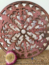 Load image into Gallery viewer, Off Pink Rustic French Cast Iron Trivet
